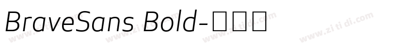 BraveSans Bold字体转换